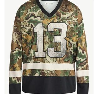 No Boundaries Men's Camo V-Neck Jersey Shirt - Green/Brown/Black NWT size 2X